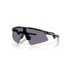 Oakley OJ9015 Resistor Sweep Rectangular Sunglasses, Polished Black/Prizm Grey, 28 mm