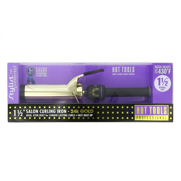 Hot Tools Big Bumper Spring Curling Iron, 1-1/2"