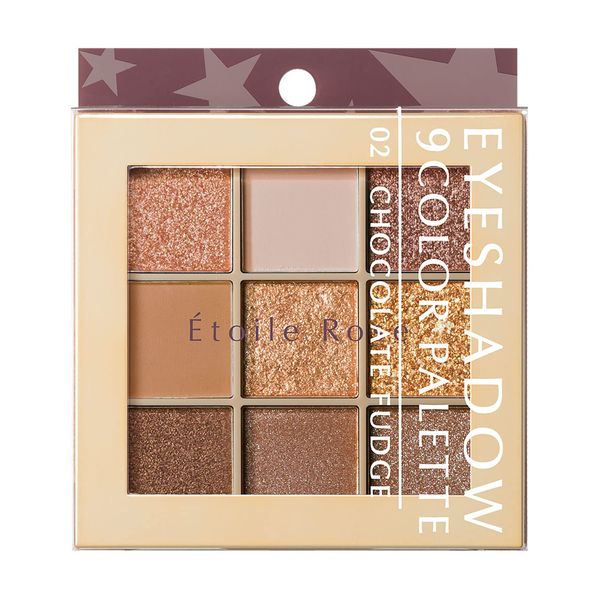 Etoal Rose 9 Colors Eyeshadow 02 Chocolate Fudge 1 Piece