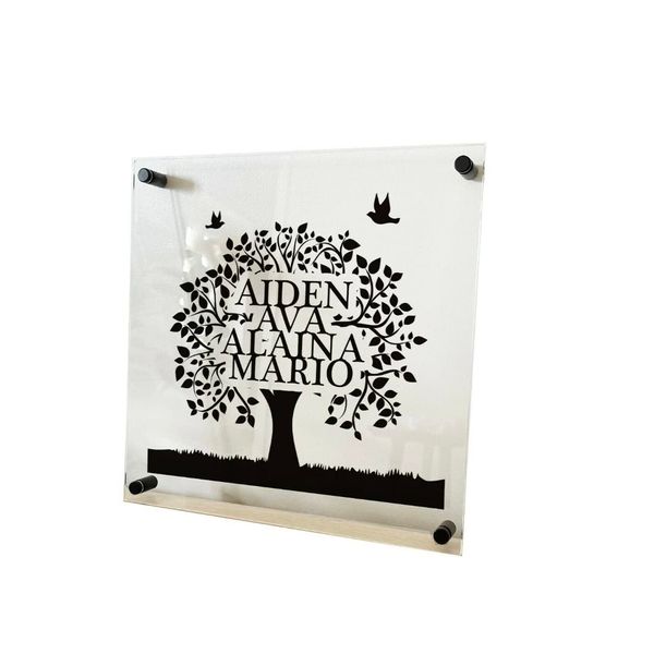 stika.co Custom printed Family Tree frame (with Black Mount Bolts)