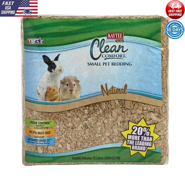 Super Soft Small Animal Bedding Odor Control 99 Dust Free Absorbent 72L New