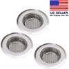 3pc 3.5 In Sink Strainer Drainer Cover Stopper Kitchen Basin Bath Filter Mesh
