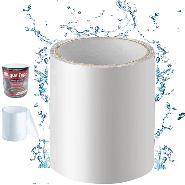 Tikysky Underwater Repair Kit, Transparent PVC Pool Repair Tape, 10 cm x 150 cm, Waterproof, Suitable for Swimming Pools, Aquariums, Pond Construction