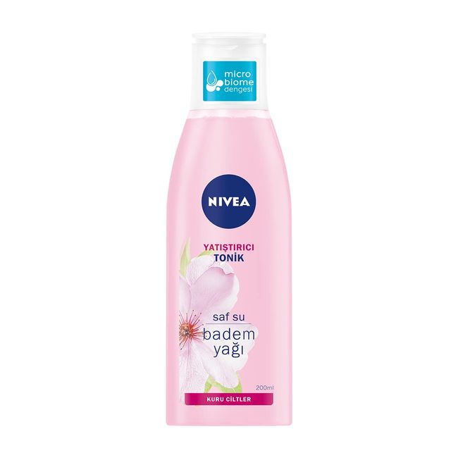 NIVEA Yatıştırıcı Kuru Ciltler, Yüz Temizleme, Saf Su ve Badem Yağı Tonik (200 ml)