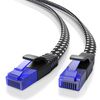 Maximm Cat 6 Ethernet Cable, 12 ft, 5 Pack Easy-Hide Flat Super-Durable Black and White Braided Network LAN Internet CableCord