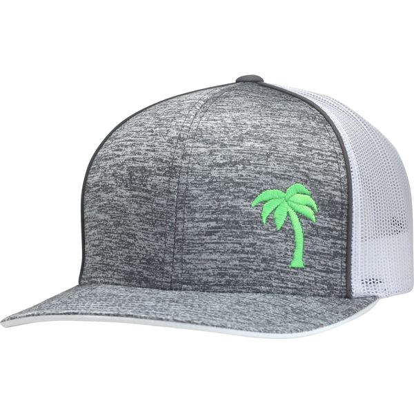 LINDO Trucker Hat - Palm Tree Series (Static Gray/Neon)