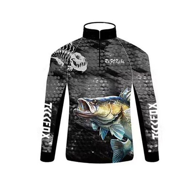 Custom Long Sleeve UV Protection Men Fishing Shirt Quick Dry