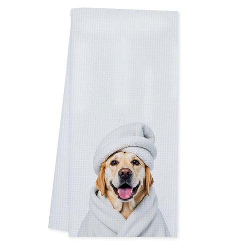 Zelaxeyi Funny Labrador Bathroom Towel,Funny Labrador Towel is Suitable for Bathroom and Kitchen Decor,A Gift for Dog Moms and Dog Lovers (16x24in)