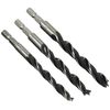 Topmighty Hex Shaft Tip Triangle Woodworking Drill Set, Set of 3