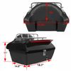 Motorcycle Luggage Trunk Tail Luggage Case Box W/ Light Top Rack Backrest
