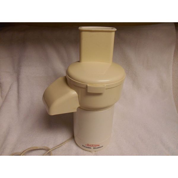 SUNBEAM HEALTH STATION FOOD PROCESSOR-GREAT IF YOU LACK COUNTER SPACE