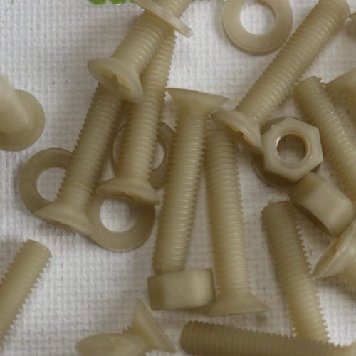 50 x Glass Filled Reinforced Super Nylon Countersunk Machine Screws, M5 x 20mm, Plastic Nuts and Bolts, Washers,