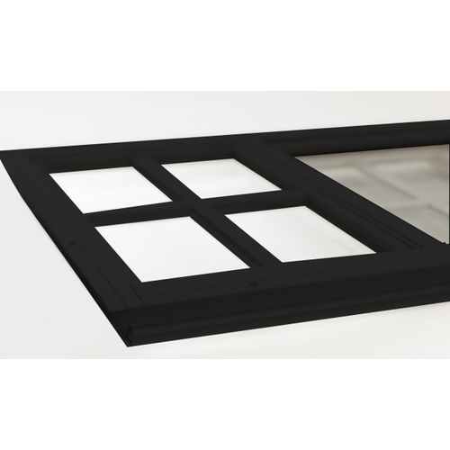 Apple Outdoor Supply W1421BLK-BX2 14" W x 21" H Flush Mount Sliding Shed Window, Black, Tempered Glass, 2 PK