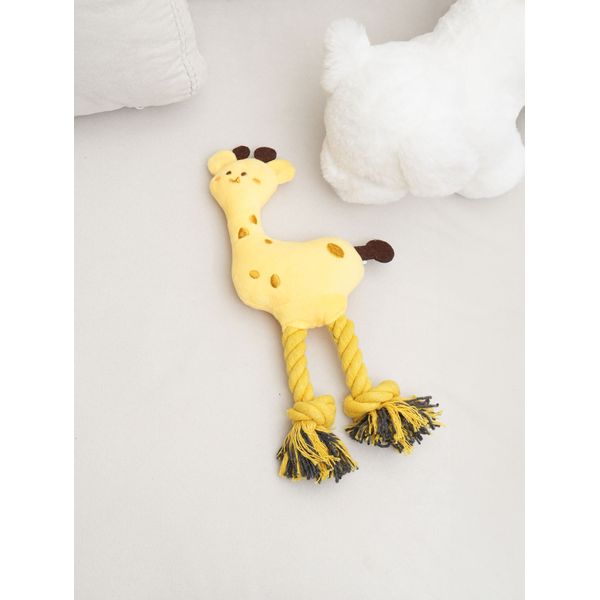 [Pet] Tug Plush Toy Giraffe