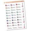 Birthday Fill In Cake & Candles Icon Script Planner Stickers | F16 | E-244-M