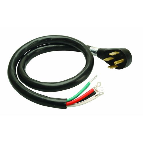 Coleman Cable 90468808 50-Amp 4-Wire Range Power Cord; 6-Foot; 6'; Black; 6 Ft