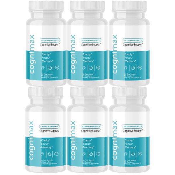 Cognimax Nootropic Brain Pills Supplement for Cognitive Support - 6 Bottles