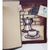 PRINTED KITCHEN RUG (nonskid back)(18"x30") 3 COFFEE CUPS & TYPES, rectangle, KH