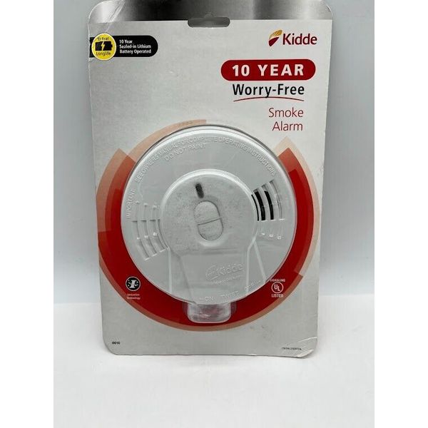 Kidde 10 Year Worry-Free Battery Powered Smoke Detector with Ionization Sensor