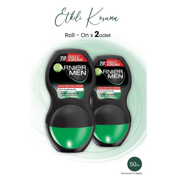 Men Güçlü Koruma Erkek Roll On Deodorant 50 ml X 2 Adet