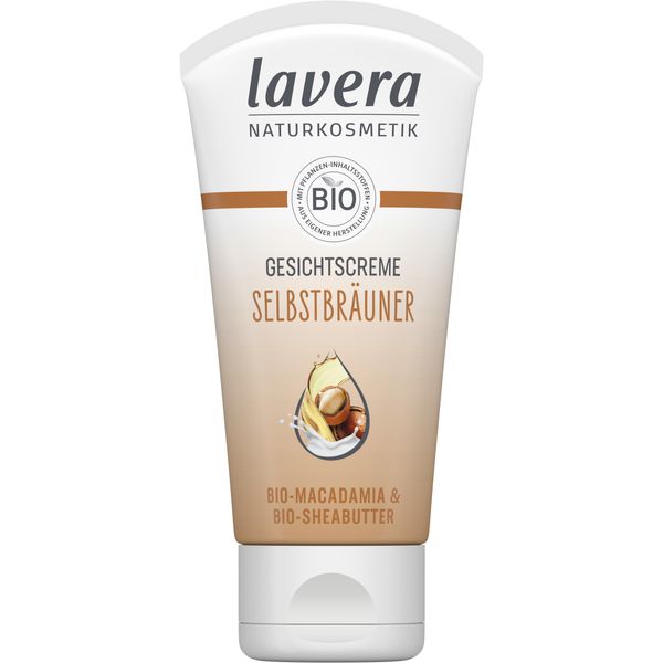 lavera Selbstbräunungscreme Gesicht - Selbstbräuner - natürliche Bräune - feuchtigkeitsspendend - vegan - Naturkosmetik - 50 ml