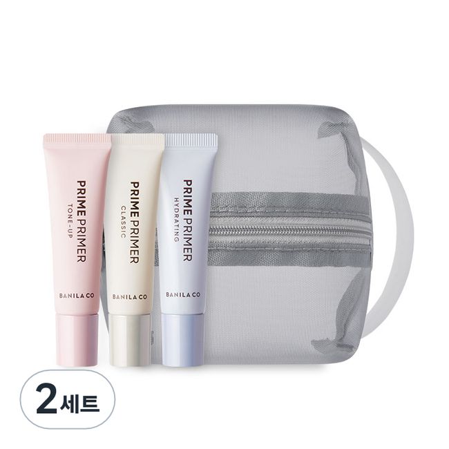 Banila co Prime Primer Discovery 3 x 10ml + Pouch Set, NEW Prime Primer Classic, NEW Prime Primer Tone-up, NEW Prime Primer, Hydrating, 1 set