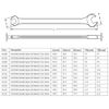 sata double end wrench 19x22mm 41215
