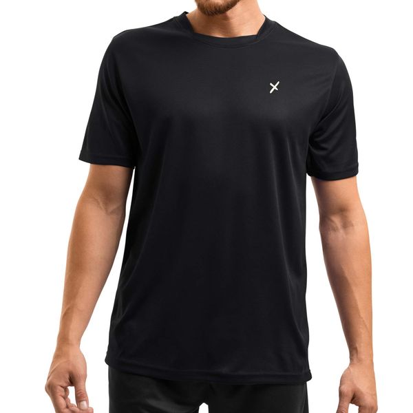 CFLEX Herren Sport Shirt Fitness T-Shirt piqué Sportswear Collection - Schwarz M