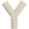 W4 Y-Piece Hose Connector - White, 1/2 Inch