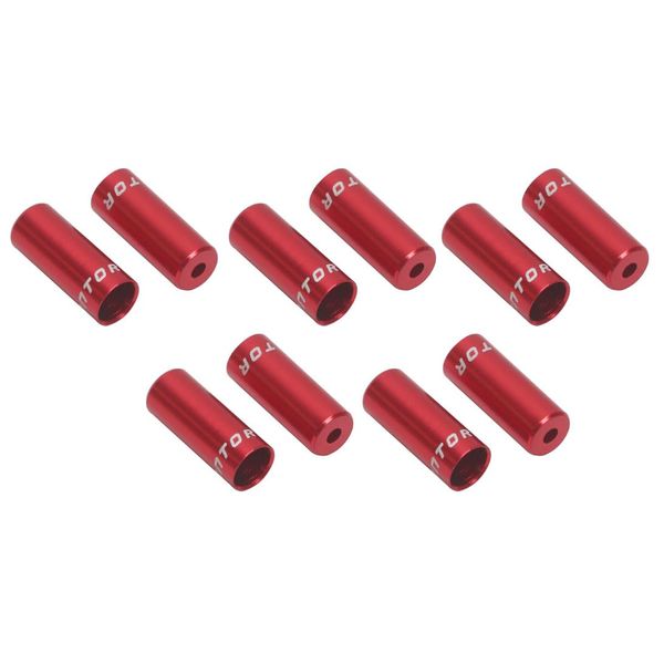 Audiophan Bicycle Shift Outer Cap Shift Cable Cap 4mm Cap Aluminum Red 10pcs