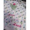 Pink Plaid Bear Personalized Security Blanket Gift Set , Custom Pink Bear Gift,