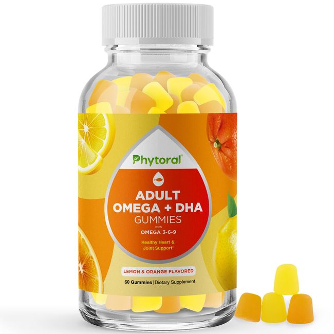 DHA Omega 3 Gummies for Adults - Delicious Vegetarian Omega 3 Supplement