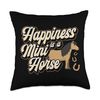 Happiness Is A Mini Horse Throw Pillow