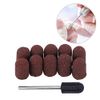 Nail Drill Bits Set, 10 Pcs Nail Grinders Drill Bits Manicure Machine Tools Sand Manicure Pedicure Tool Nail Dedicated Head Grinding Sanding Cap Polisher(2#)