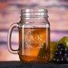 Custom Established Date With Initials Wedding Mason Jar Glasses (Single 1)