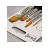 Grimas Round Flat Face Paint Brush Set Synthetic Hair