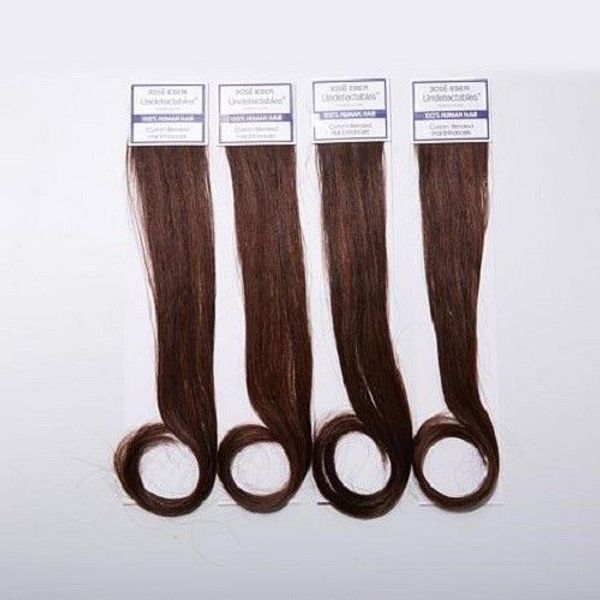 Jose Eber 4pc  100% Human Hair Enhancer Kit, Medium/Dark Brown 12"