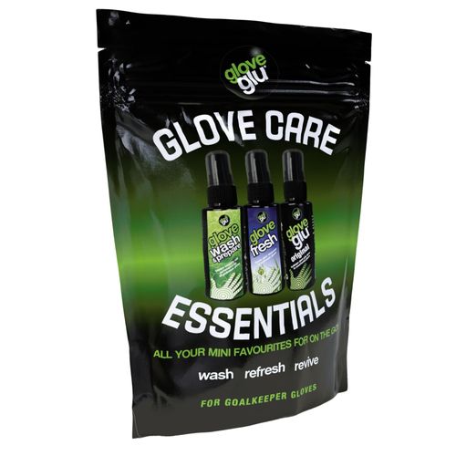 gloveglu Men's Goalkeeping Glove Care Essentials Pack, Black, One Size