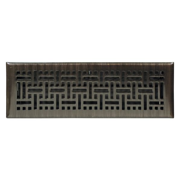 Accord Ventilation AMFRRBB214 Wicker Design Floor Register, Oil Rubbed Bronze, 2" x 14