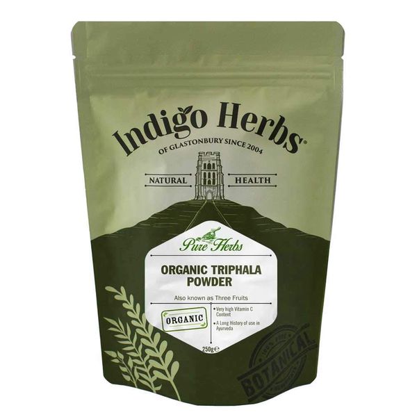 Indigo Herbs Organic Triphala Powder 250g | Herbal Supplement | Certified Organic | Premium Quality