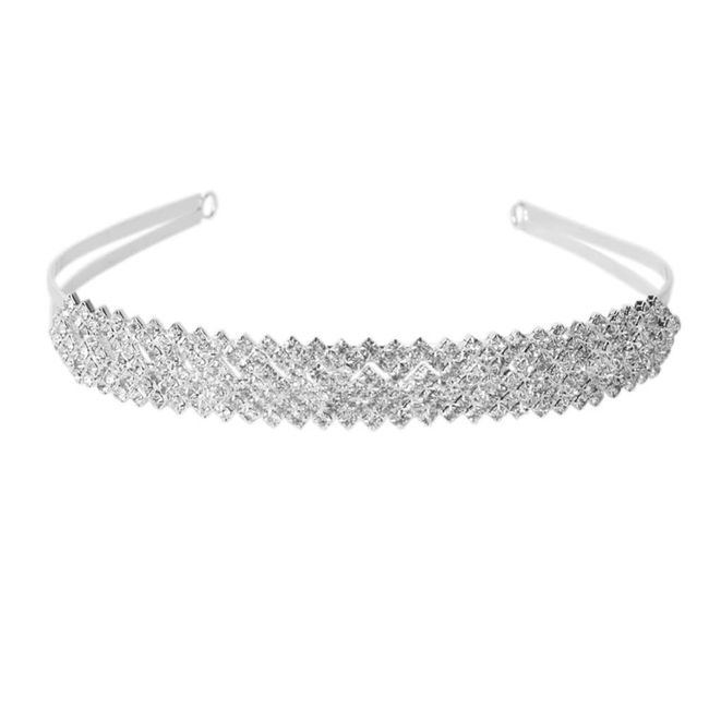 Minkissy Brautdiademe Silber Stirnreif Mittelalter Silber Haarreifen 1 Strass Haarschlaufe Diamant Stirnband Stirnband Haarschmuck für Silberhochzeit Krone Silber Haarreif Stirnreif Mittelalter