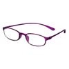 Calabria 718 Flexie Oval Reading Glasses +6.00 Violet Men/Women Bendable One Power Readers Flexible Durable TR90 Frame