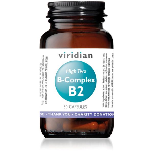 HIGH TWO® Vitamin B2 with B-Complex: 30 Veg Caps