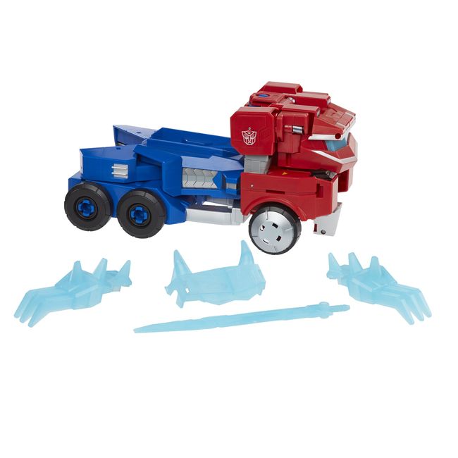 Transformers Toys Bumblebee Cyberverse Adventures Dinobots Unite Roll N'  Change Optimus Prime Action Figure, 6 and Up, 10-inch - Transformers