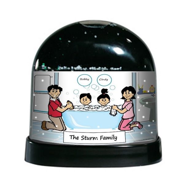 PrintedPerfection.com Personalized Tub Time with 1 Child Snow Globe Gift