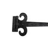 Renovators Supply Black Gate Strap Hinge 18" Wrought Iron Flush Mount Door Hinge