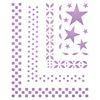 Border Stencil - 8 x 10cm (S) - Reusable Small Geometric Borders Stars Wall Stencil Template.