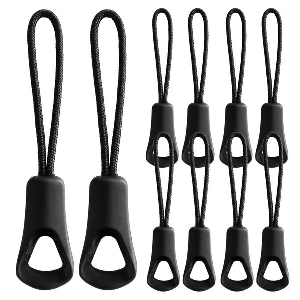 DY.2ten Zipper Pulls, Set of 10, Zipper Tabs, Zipper Pulls, Replacement Zipper Pulls, Easy to Open and Close, Easy to Pull, Large Zipper for Backpacks, Clothes, Tents, Sleeping Bags, Easy