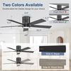 Ceiling Fan with Lights, 48" Low Profile Ceiling Fan with Light and Remote, Flus