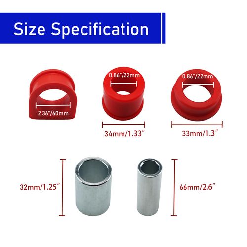 HANGFUSHO Rack And Pinion Bushing Set For Toyota 1996-2002 4Runner,1995-2004 Tacoma,1995 Pickup,Replaces # 8.10103R